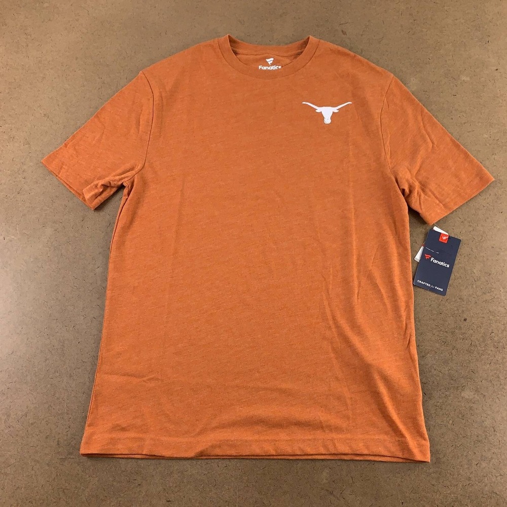 Fanatics Mens Graphic T-Shirt Orange Texas Longhorns Hook'cm Horns Logo M New